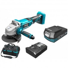 Dedra Set Polizor unghiular 125mm cu acumulator Li-Ion 18V 2.0Ah incarcator rapid 125W si geanta de transport